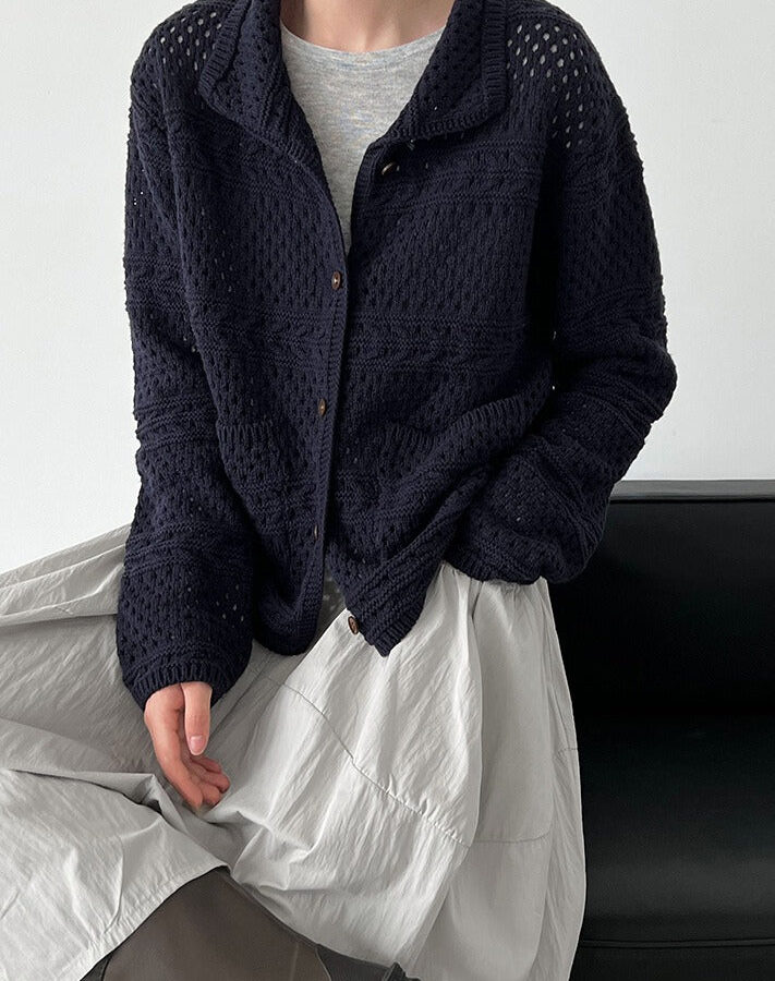 Openwork Knit Cardigan